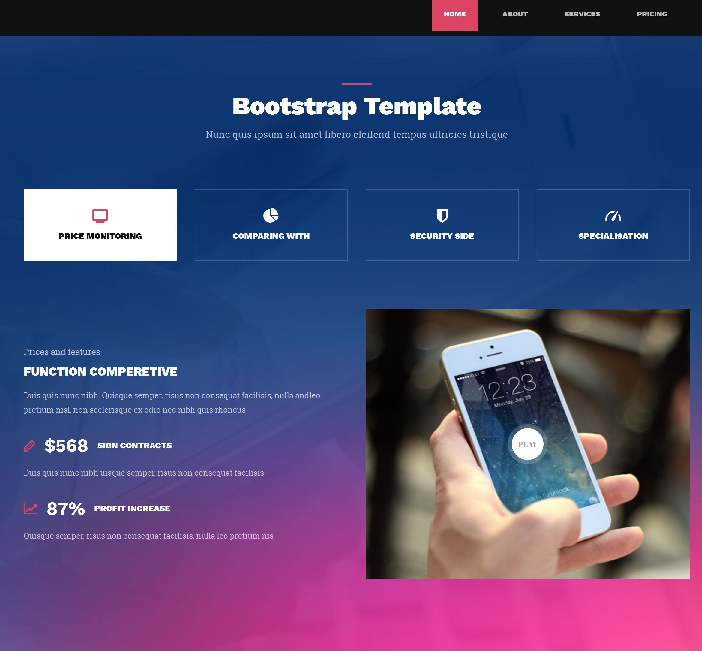 Mobile Bootstrap Basic Theme