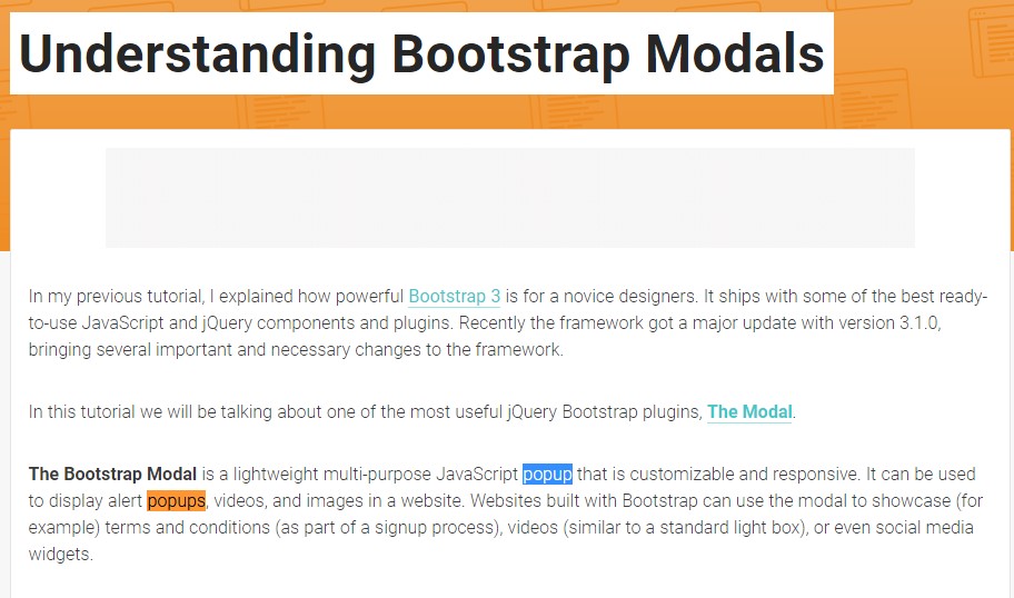  An additional  practical  content  regarding to Bootstrap Modal Popup